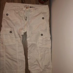 White cargo pants